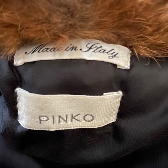 Pinko Faux Fur and Snakeskin front small coat Length 24, Bust 16, Shoulders 14 - Picture 13 of 15
